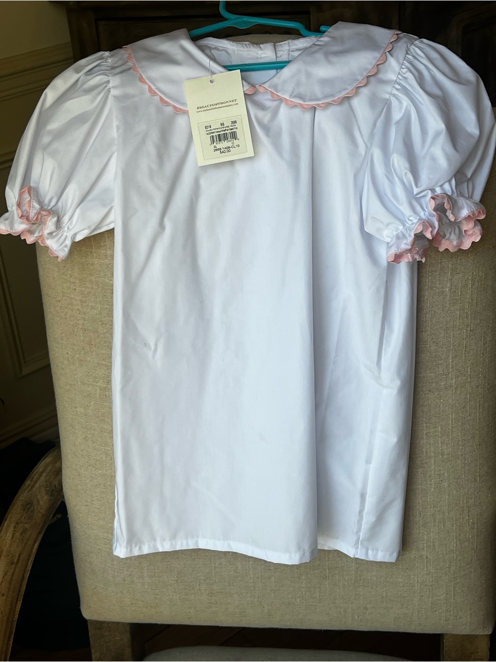 TBBC Maudeโs Peter Pan collared shirt size 10 NWT